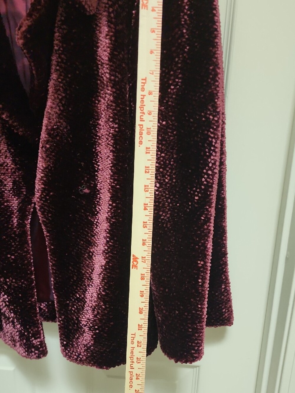 Nanette Lepore Size Small Plush Velvet Style Jacket - Wine Purple Size Small - Picture 11 of 12
